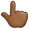 Backhand Index Pointing Up - Medium Black emoji on Samsung